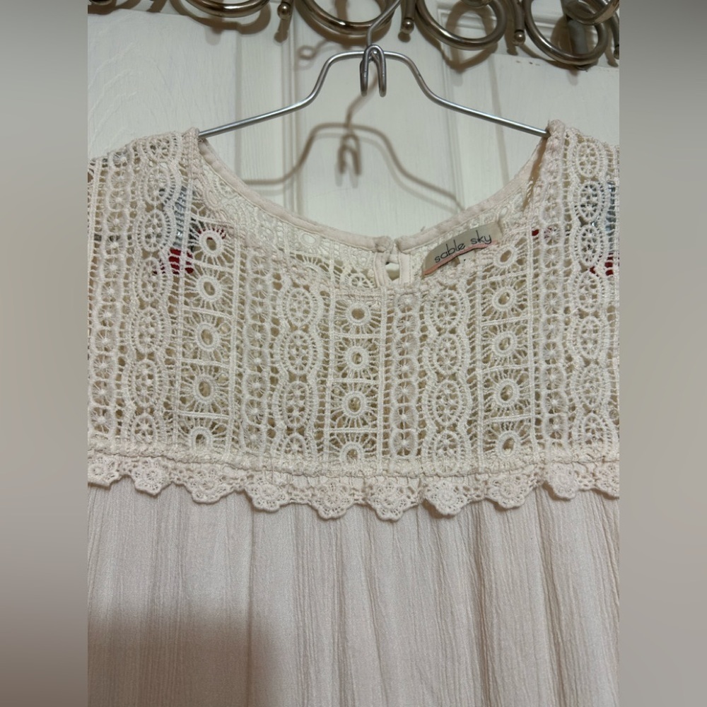 Sable Sky Dress crochet flowy  boho size M